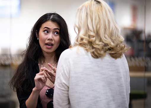 students in conversation
