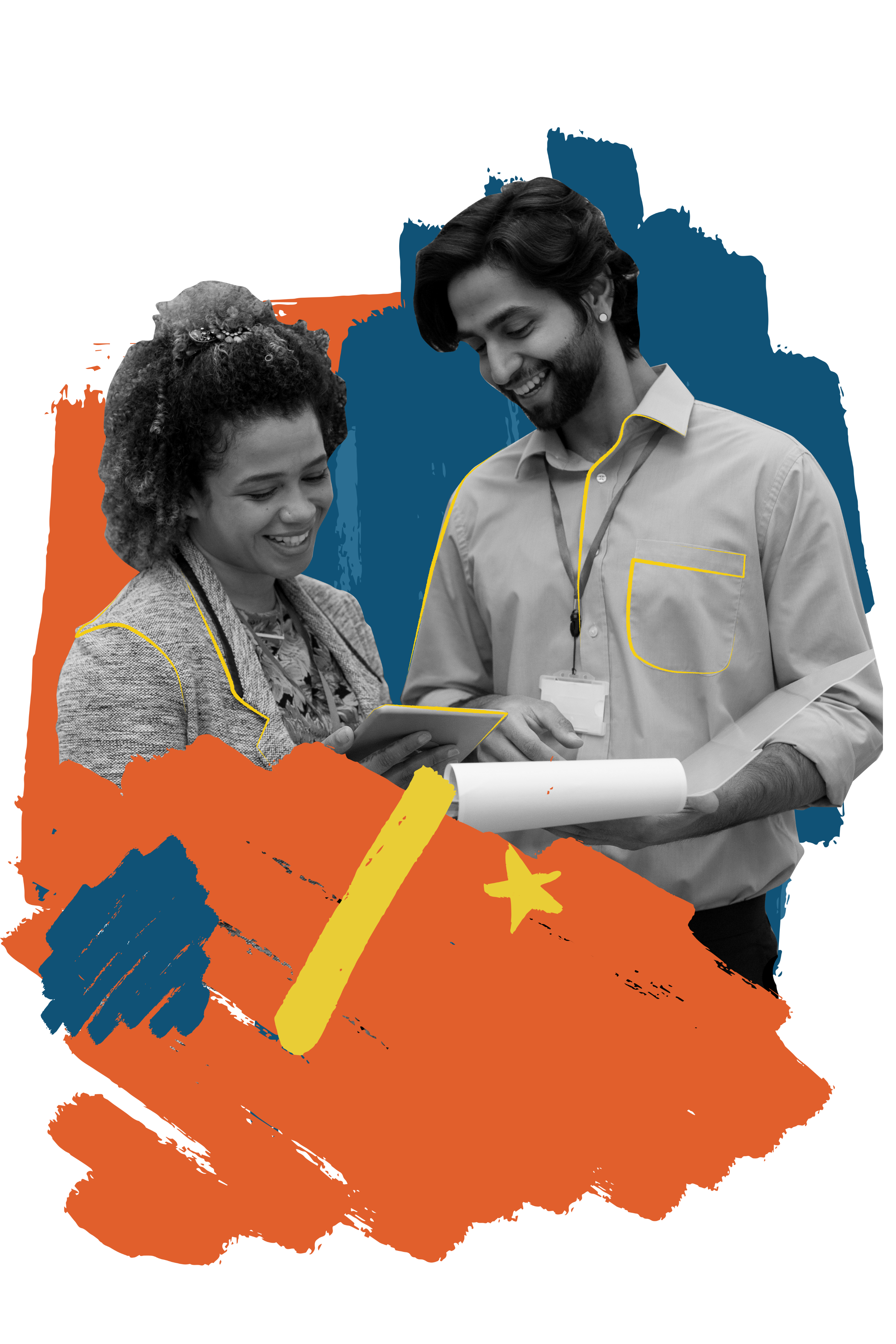 two students sharing notes