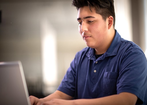 person at a computer