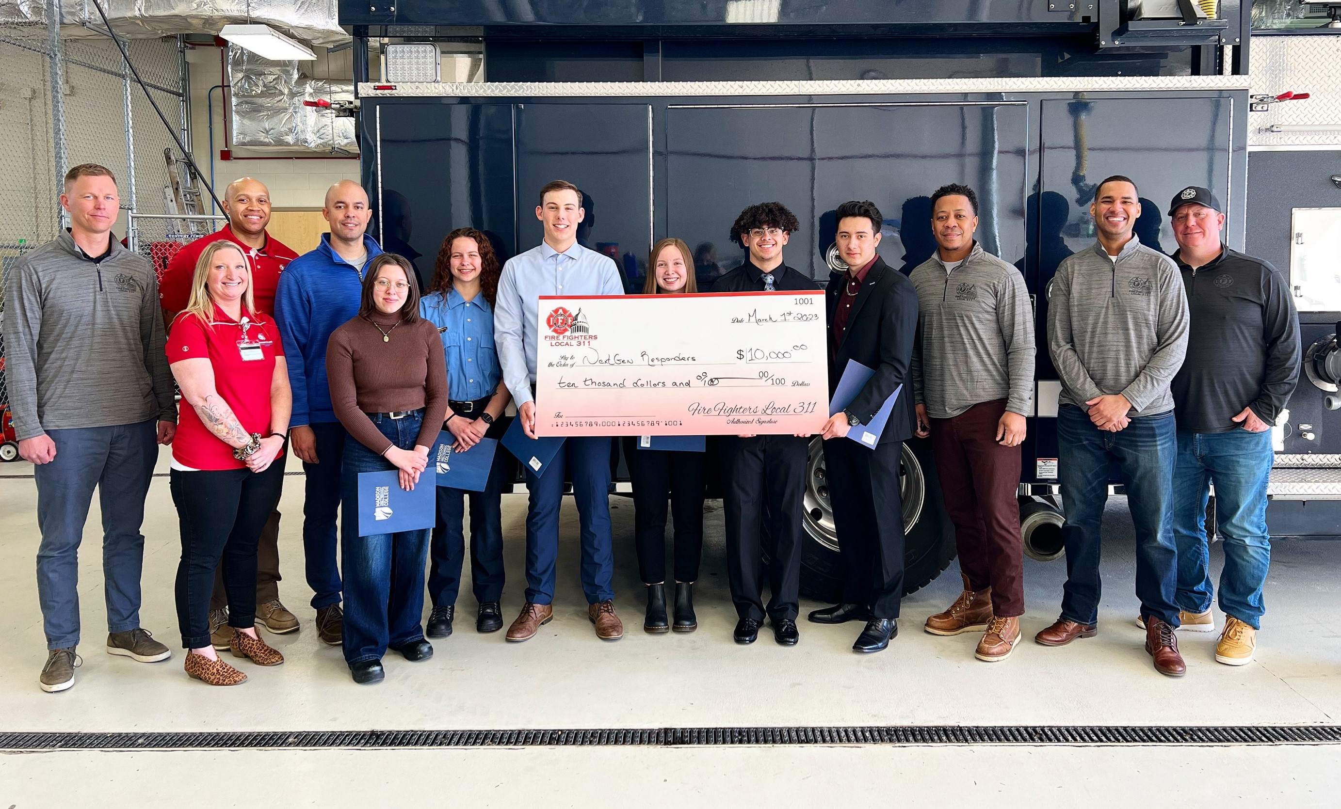 NextGen Student Fund receives 10,000 from local fire fighter union